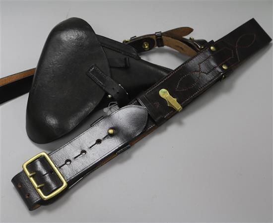 A German holster and a Sam Brown belt